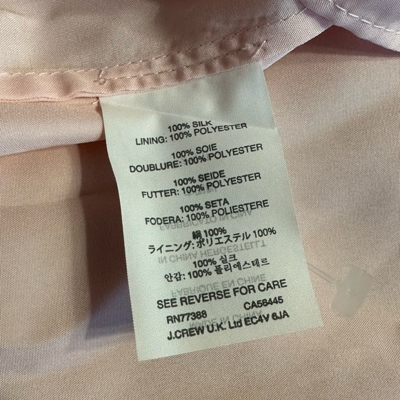 J. Crew Cara Silk Chiffon One Shoulder Dress in Misty Rose size 16 NWT - Picture 13 of 15